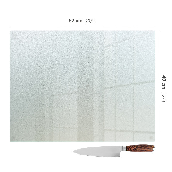 Glass cutting board Rectangular semitransparent