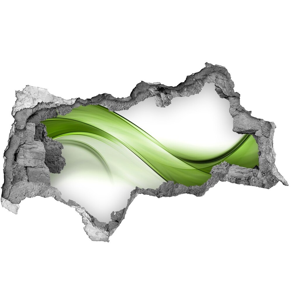 Hole wall sticker Green wave