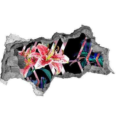 Hole in the wall sticker Flower Hole in the Wall