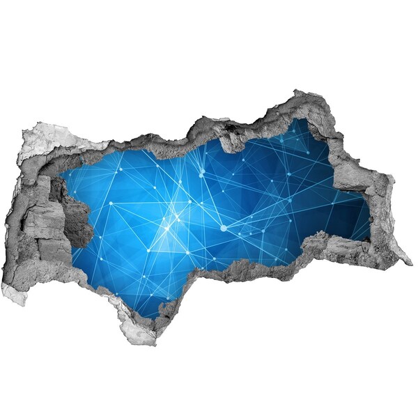 Hole in the wall sticker Digital space behind the wall