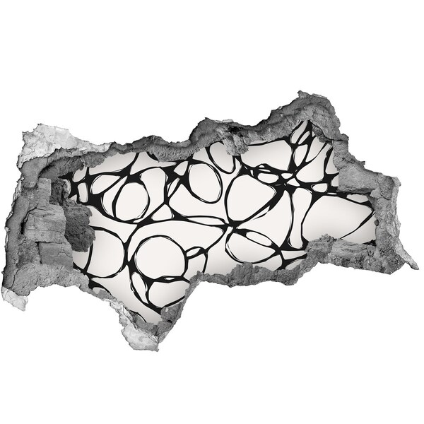 Hole in the wall decal Abstract patterns on the wall