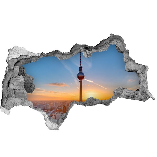 Hole in the wall decal Sunset over Berlin