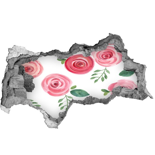 Hole wall sticker Roses