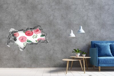 Hole wall sticker Roses