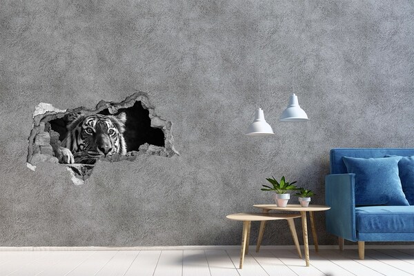 Hole in the wall decal Tiger in a Hole in the Wall