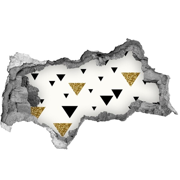 Hole wall sticker Modern design with triangles