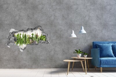 Hole in the wall decal Herb garden in ruins