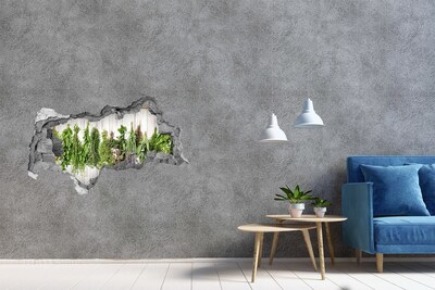 Hole in the wall decal Herbs on a string