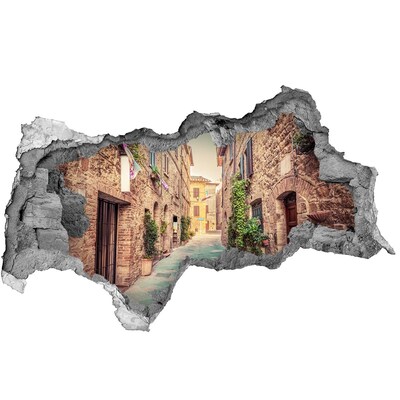 Hole in the wall sticker Italian streets