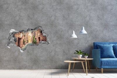 Hole in the wall sticker Italian streets