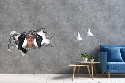 Hole wall sticker Stylish elegance in a wall hole