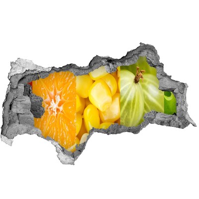 Hole wall sticker Fruits and vegetables