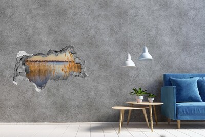 Hole in the wall sticker Bay with reeds