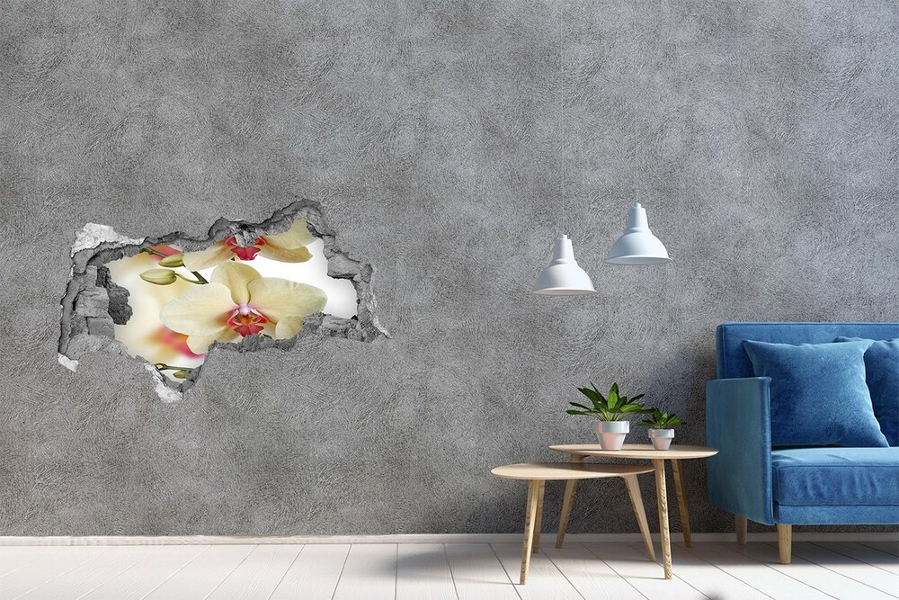 Hole in the wall sticker Orchid