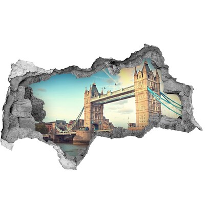 Hole in the wall sticker Tower Bridge in London