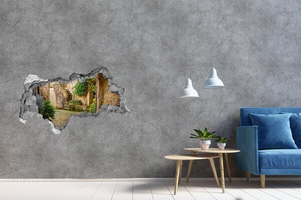 Hole wall sticker Charming street