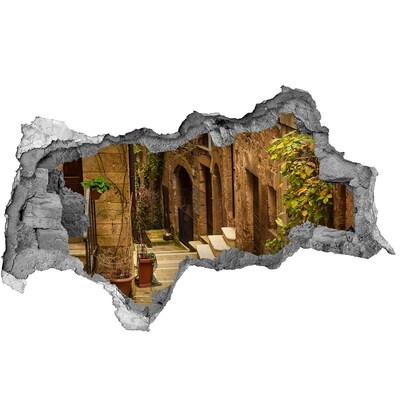 Hole in the wall decal A charming street in the town