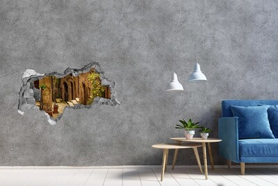 Hole in the wall decal A charming street in the town