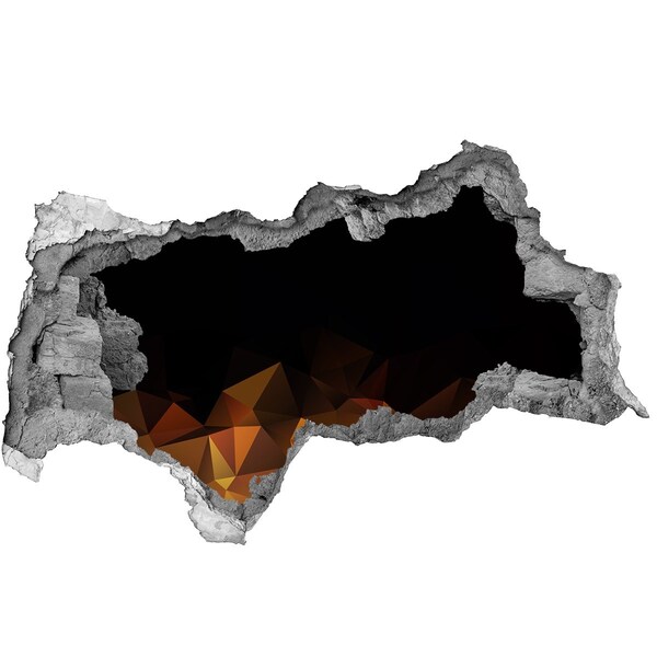 Hole in the wall decal The interior of the volcano