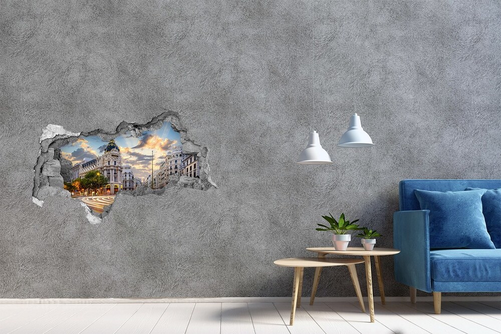 Hole in the wall decal Madrid of Spain