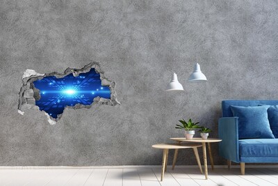 Hole in the wall decal Three -dimensional background