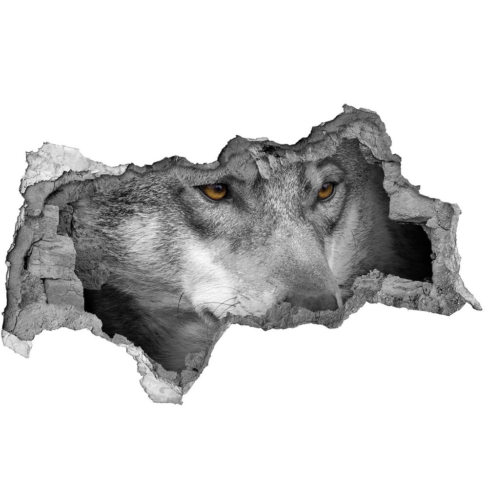 Hole in the wall sticker Wolf