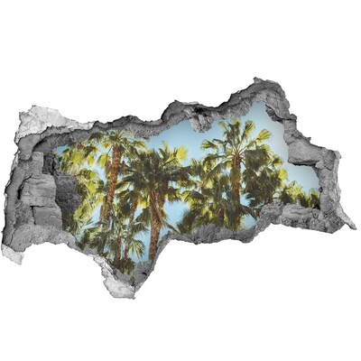 Hole in the wall sticker Tropical paradise with palm trees