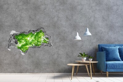 Hole wall sticker Green Forest