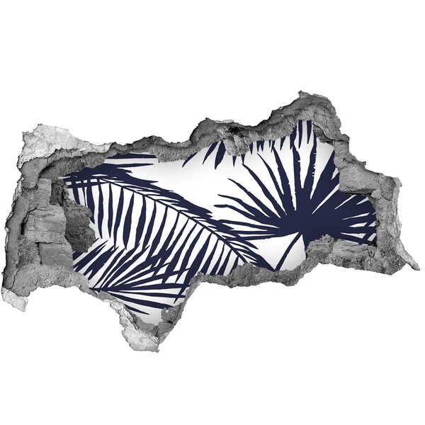 Hole wall sticker Palm leaves