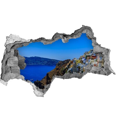 Hole in the wall decal Santoryn Greece