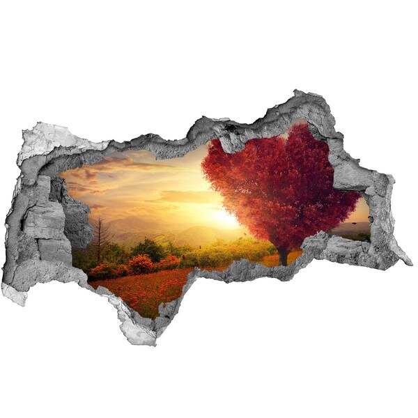 Hole wall sticker Autumn in the mountains