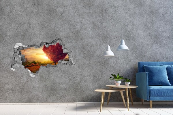 Hole wall sticker Autumn in the mountains