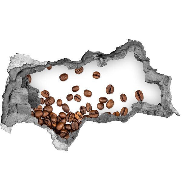 Hole in the wall sticker Coffee beans