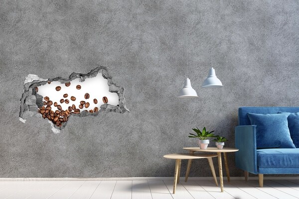 Hole in the wall sticker Coffee beans