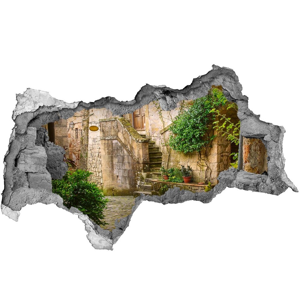 Hole in the wall decal Italian streets