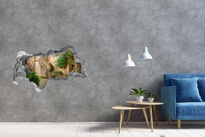 Hole in the wall decal Italian streets