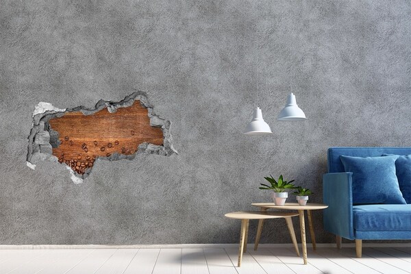 Hole wall sticker Coffee beans