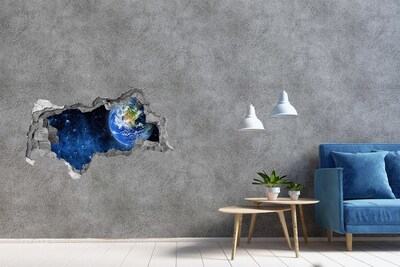 Hole wall sticker Globe