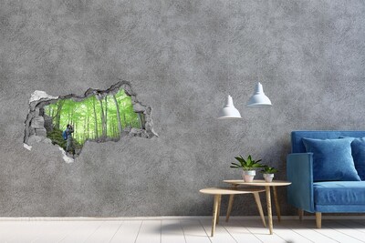 Hole in the wall sticker Forest Oasis