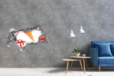 Hole in the wall sticker Dessert