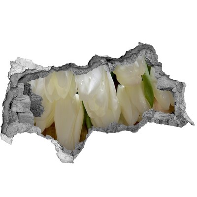 Hole in the wall sticker White tulips