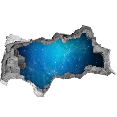 Hole in the wall sticker Cosmic portal in the wall