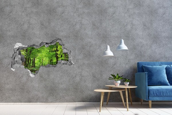 Hole in the wall sticker Green Forest in a Hole in the Wall