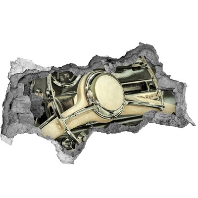 Hole in the wall sticker The stylish cockpit of a classic car