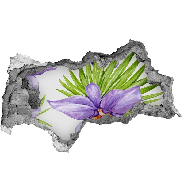 Hole in the wall decal Orchid