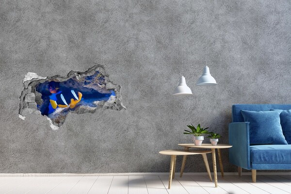 Hole wall sticker The underwater world of the coral reef