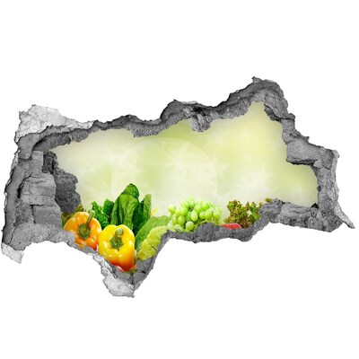 Hole in the wall decal Vegetables