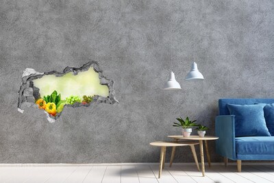 Hole in the wall decal Vegetables