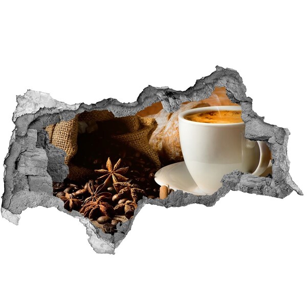 Hole in the wall sticker Coffee and spices