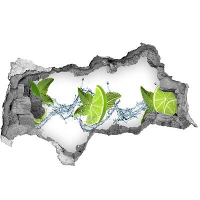 Hole in the wall decal A refreshing cocktail with lime